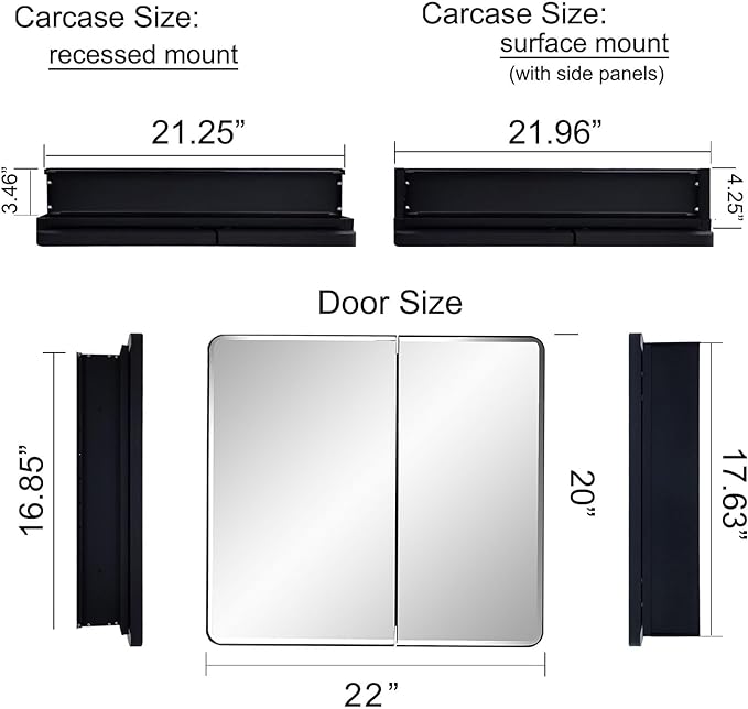 Black Bathroom Medicine Cabinet - Image 3