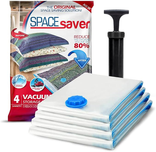 4 Pack Variety Vacuum Storage Bags by Spacesaver