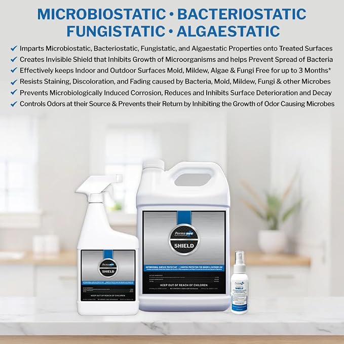 PermaSafe Shield, 90-Day Antimicrobial Surface Protectant; Mold, Algae and Odor - Image 4