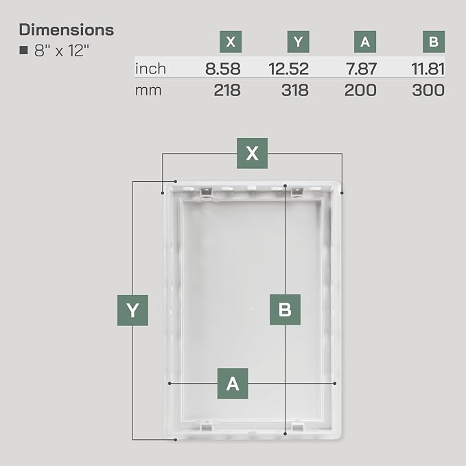 Vent Systems White ABS Plastic Access Panel 8 x 12 Inch - Image 6