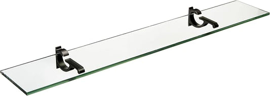 Spancraft Glass M-4.75x21-Black Monarch Glass Shelf, 4.75" x 21" by Spancraft