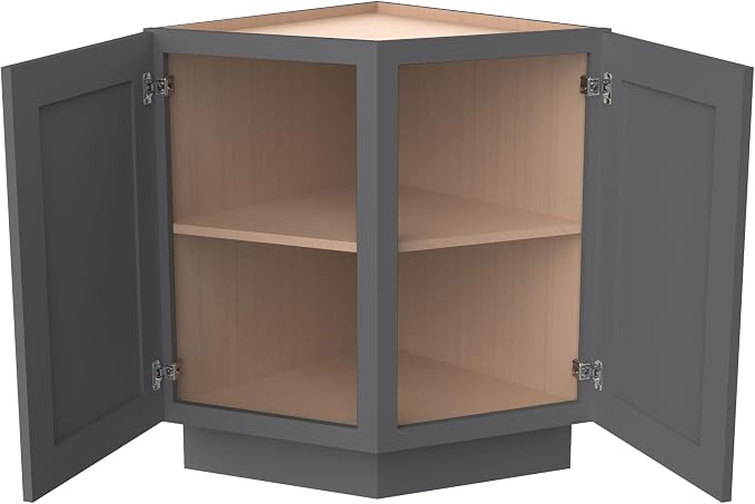 Corner Cabinet for Kitchen Bathroom, Solid Wood Frame - Image 3
