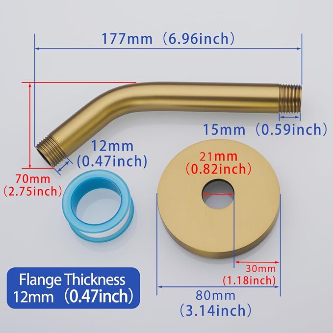 Wall Mounted Shower Arm Extension Head Holder Stainless Stee - Image 3
