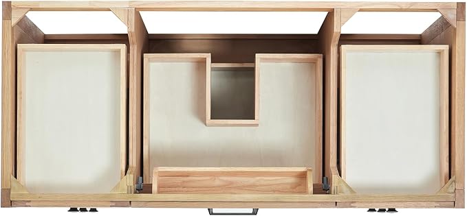 ARIEL Monroe 48 inch Bathroom Vanity Without Sink in White Oak, Bathroom Base - Image 5