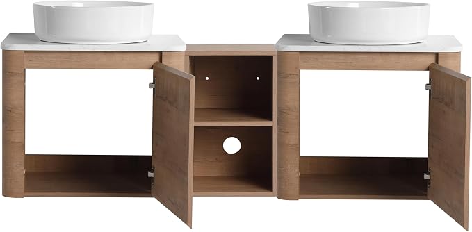 Malwee 60" Floating Bathroom Vanity - Image 8