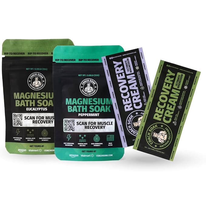 Coach Soak Magnesium Bath Flakes Mint & Lotion Trial Pack - Image 8