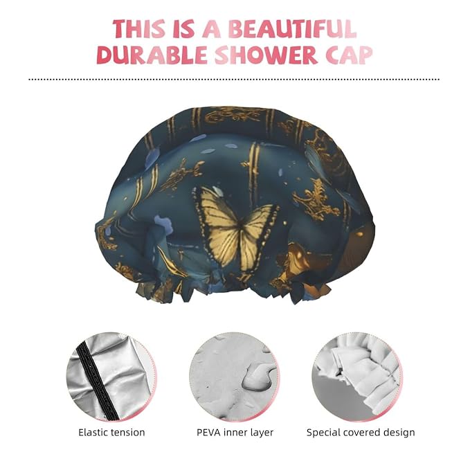 Dreamy Library, Butterfly on Book Shower Cap - Image 5