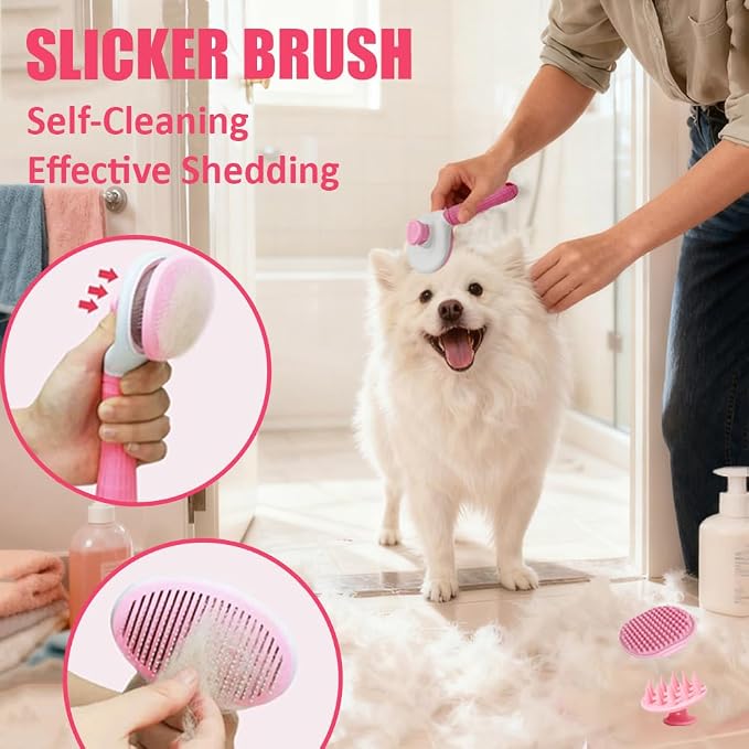 Dog Bath Brush Bathing Kit 5PCS - Image 2
