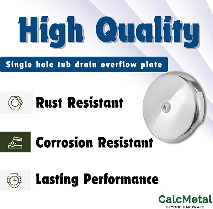 Single Hole Bathtub Drain Overflow Plate - Image 4
