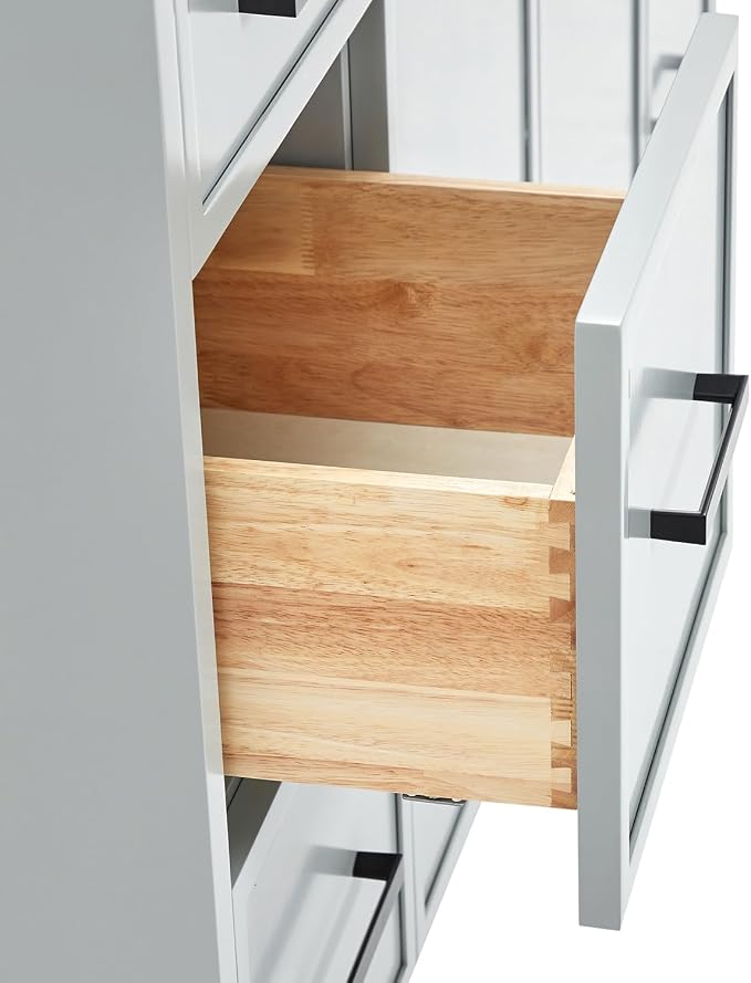 ARIEL Kelly 54 inch Bathroom Vanity Without Sink in Grey, Bathroom Base Cabinet - Image 6