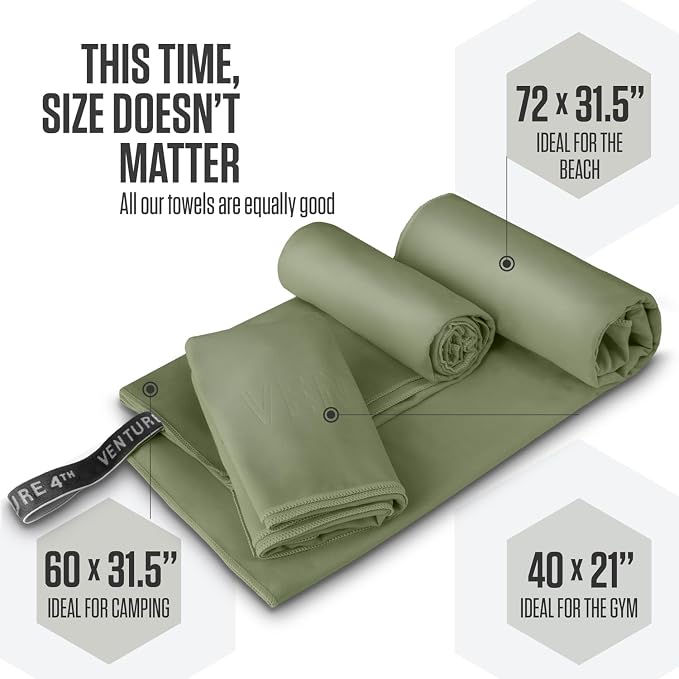 VENTURE 4TH Quick Dry Towel. Microfiber Travel Towel Ideal - Image 3
