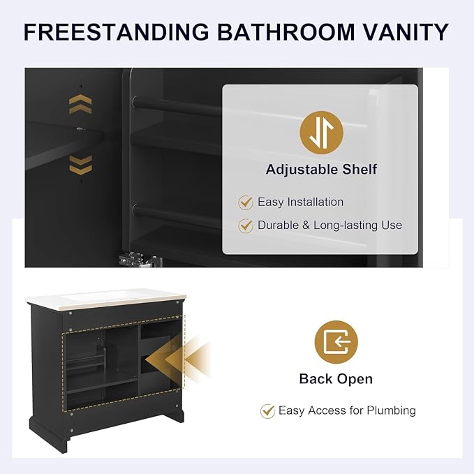 Linique 36" Bathroom Vanity - Image 7