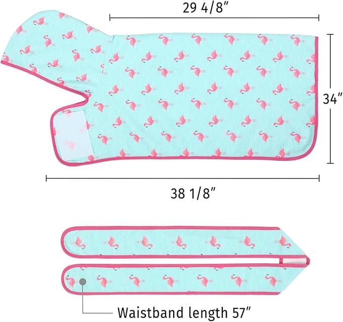 HDE Dog Bathrobe Super Absorbent Quick Drying Puppy Towel Wrap Coat Adjustable - Image 2
