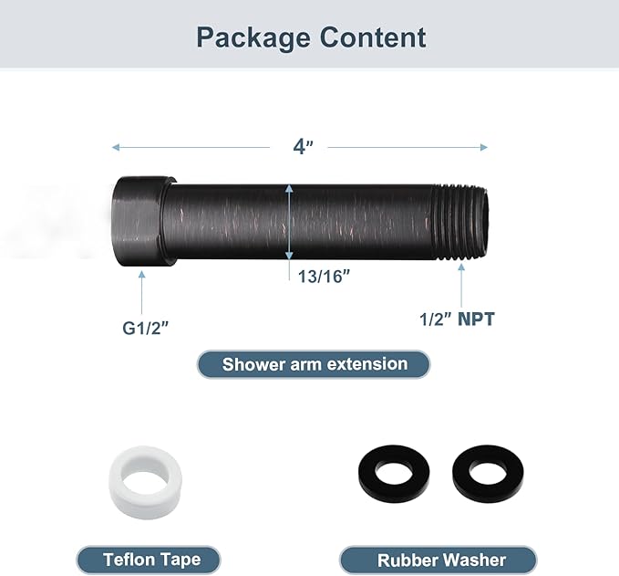 BRIGHT SHOWERS Shower Arm Extender - Image 7