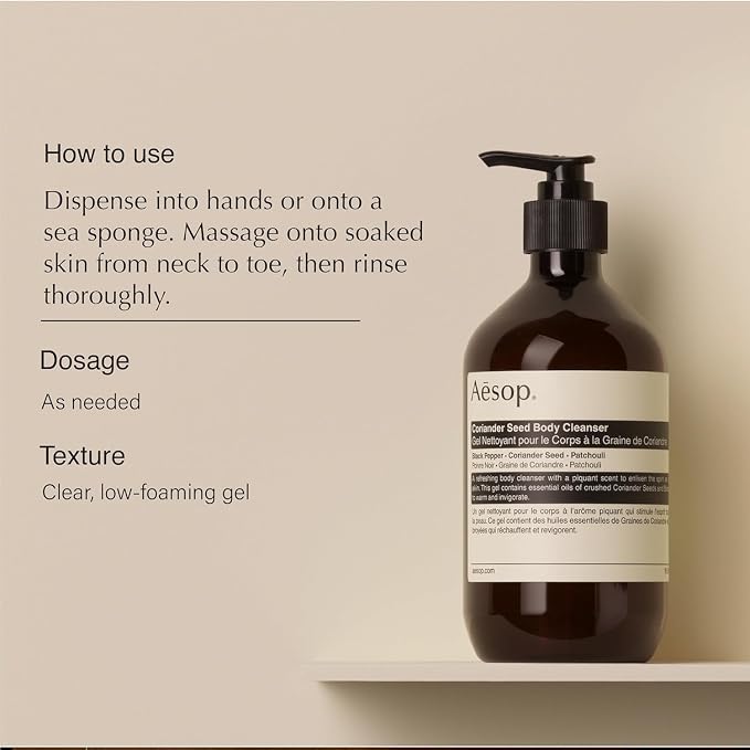 Aesop Coriander Seed Body Cleanser | Refreshing & Invigorating | Spicy - Image 2
