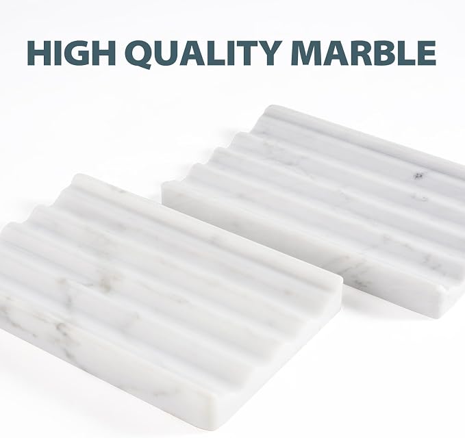 Soap Holder, Marble Soap Dish for Shower, Bar Soap Holder - Image 2