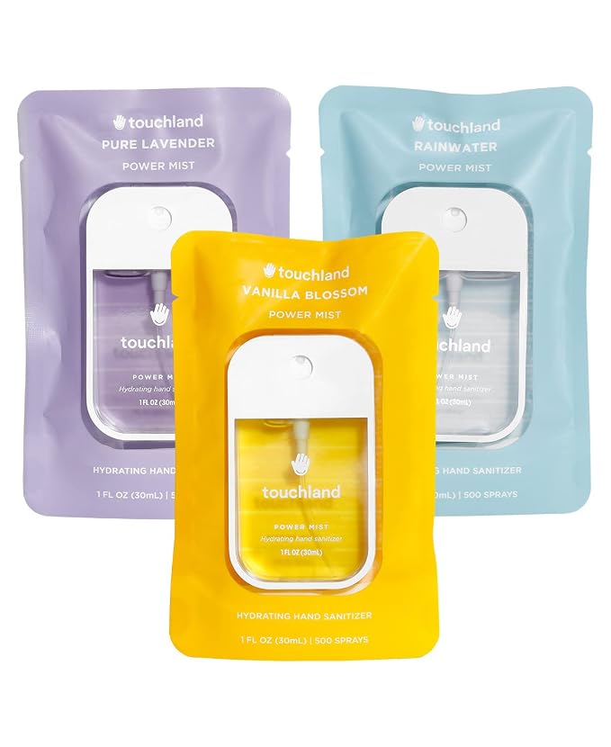 Touchland Hydrating Hand Sanitizer Spray, BLOSSOM Trio Set, 1 FL. OZ. Travel by Touchland