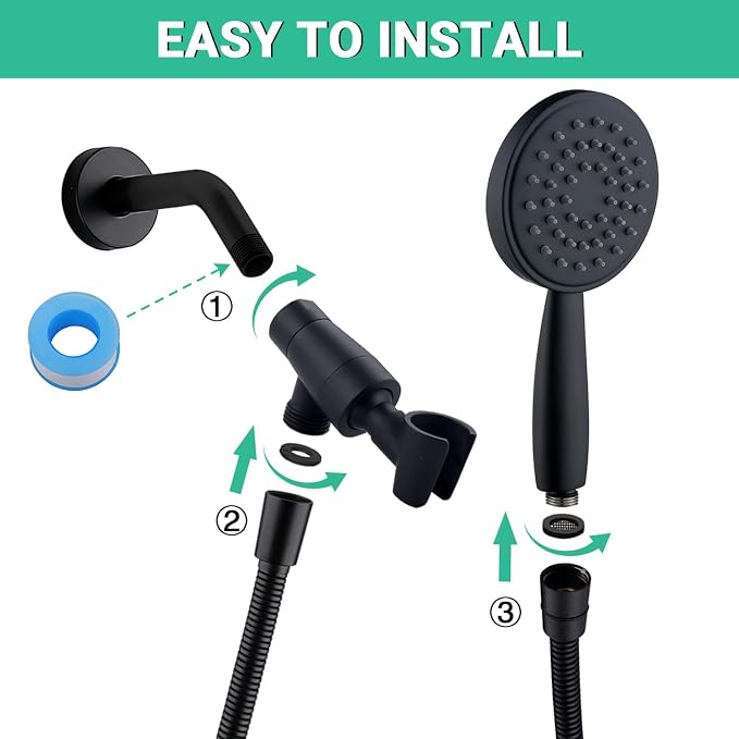 All Metal Hand Held Shower Head - Image 5