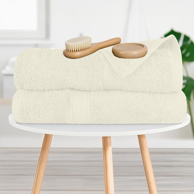 RIVERSIDE 100% Ring Spun Cotton Large Bath Towels Set of 4, 27 x 54 Inches – - Image 7