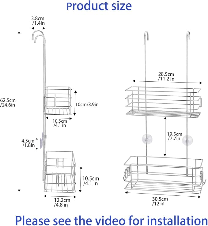 Hanging Shower Rack Shower Caddy - Image 6