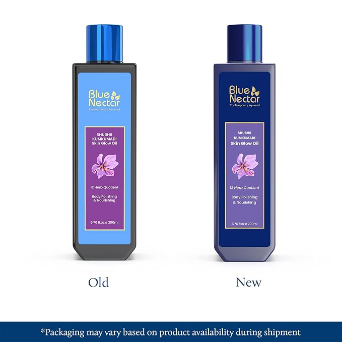 Blue Nectar Kumkumadi Body Oil for Glowing Skin | Moisturizing Oil for Dry Skin - Image 2