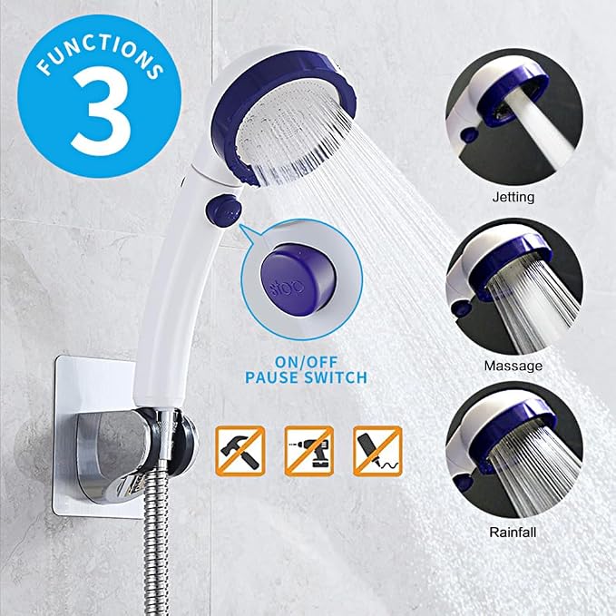KAIYING Drill-Free High Pressure Handheld Shower Head - Image 2