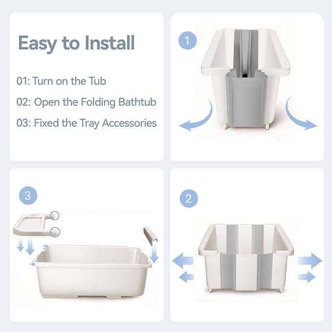 Collapsible Baby Bathtub with Stand - Image 6