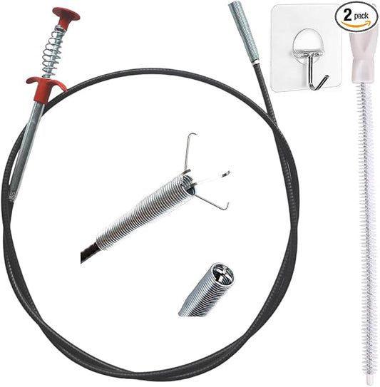 36inch Drain Snake Hair Clog Remover-Drain Auger Hair Catcher & Cleaning by walsunte