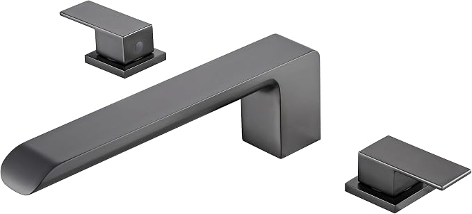 SITGES Minimalist Square-Shaped Bathtub Faucet, 2-Handle Widespread Roman Tub by SITGES