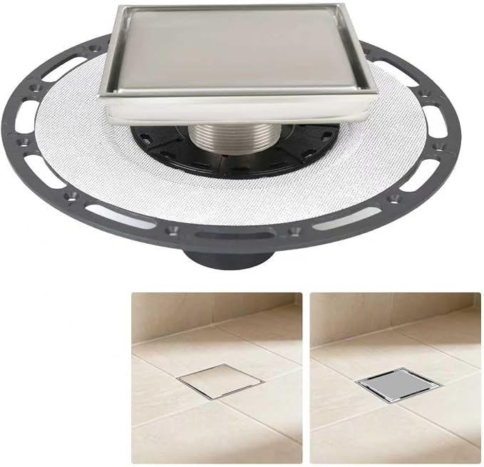 6-Inch Square Shower Drain Kit by Unknown