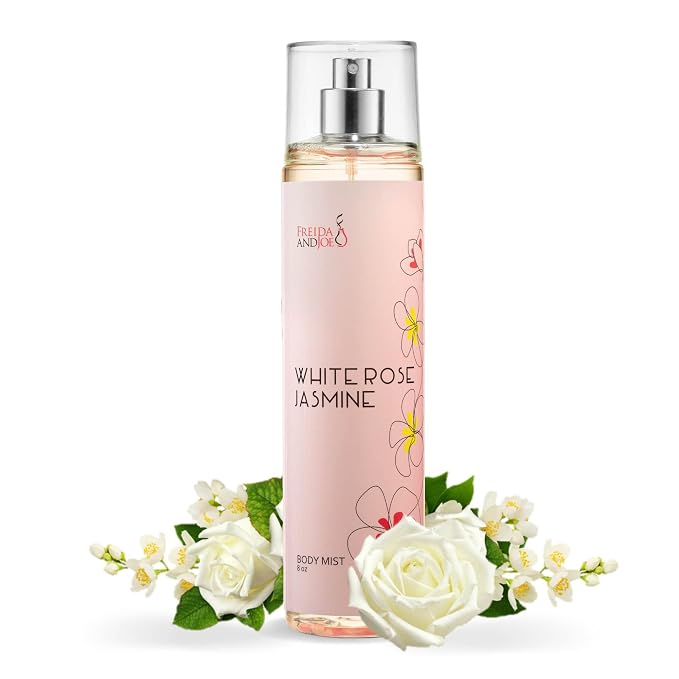 White Rose Jasmine Body Spray for Women, Womens Perfume Fragrance Body Mist And by FreidaandJoe