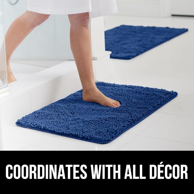 GORILLA GRIP Bath Rug Mat 30x20, Soft Absorbent Chenille, Quick Dry Microfiber - Image 9