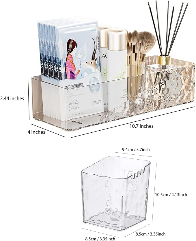 4 Pack Wall Mounted Bathroom Caddy Organizer, Adhesive Shower Shelf - Image 2