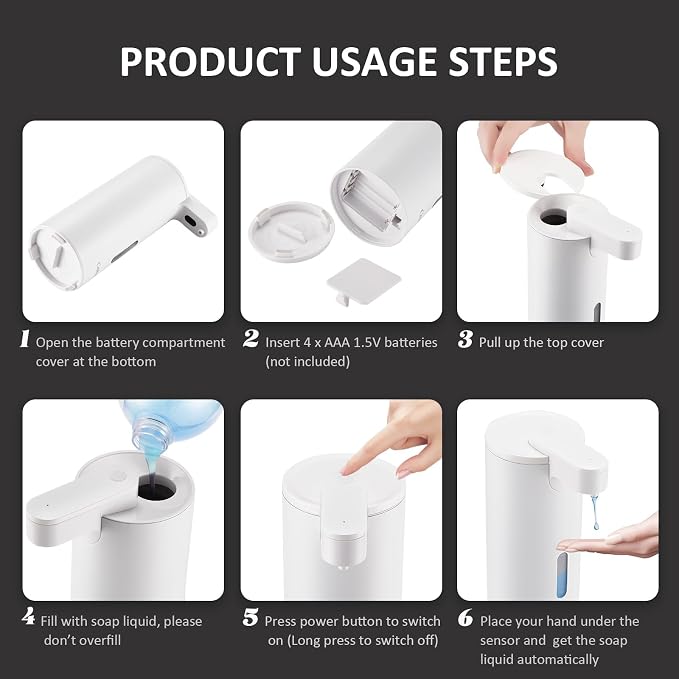 Automatic Soap Dispenser, Automatic Soap Dispenser Touchless, Kitchen & Bathroom - Image 7