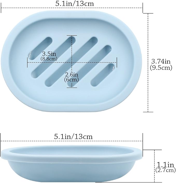 Topsky 2-Pack Soap Dish with Drain, Soap Holder & Saver, Easy Cleaning - Image 7