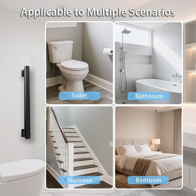 Handicap Grab Bars, Octagon 2 Pack 18 Inch Shower Grab Bar - Image 6