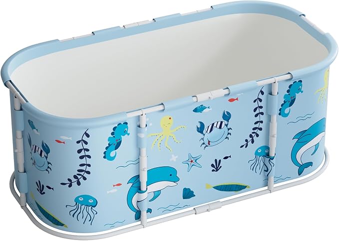 Portable Tub for Adults, Large Collapsible Foldable Bathtub 56in Length by ZTGD