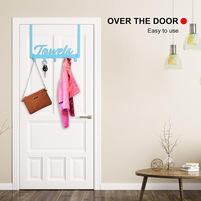 Over The Door Hooks, Towel Rack - Image 5