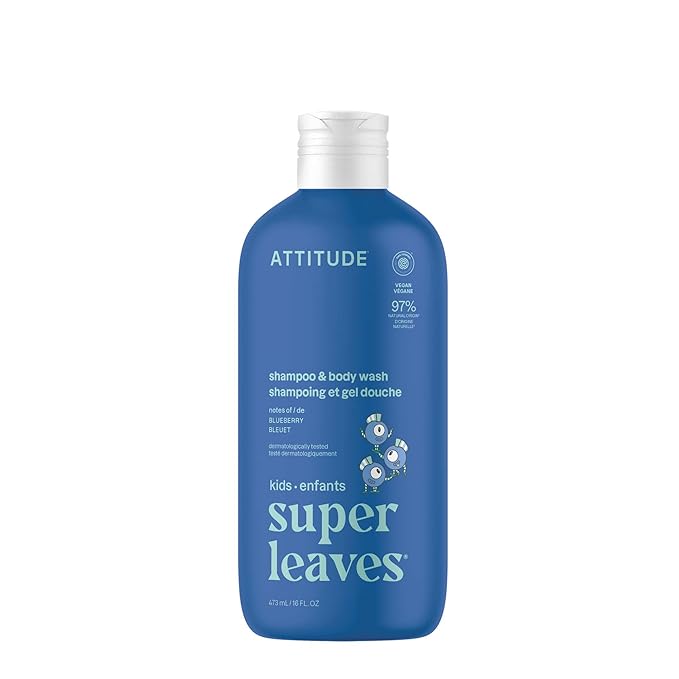 ATTITUDE Shampoo and Body Wash for Kids, EWG Verified Hair and Body Cleanser by ATTITUDE