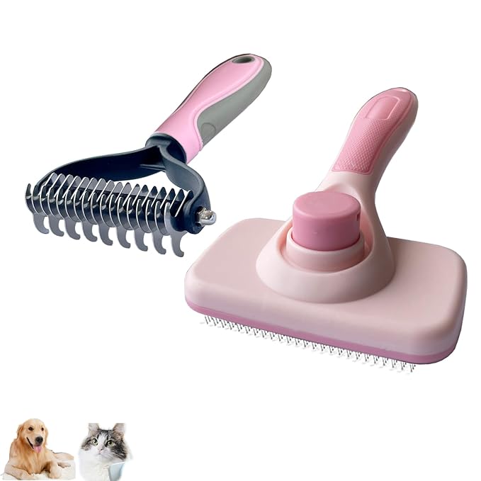 2PCS pet hair removal comb & Dog Brushes & cat brushes & Pet Grooming Rake & by Unknown