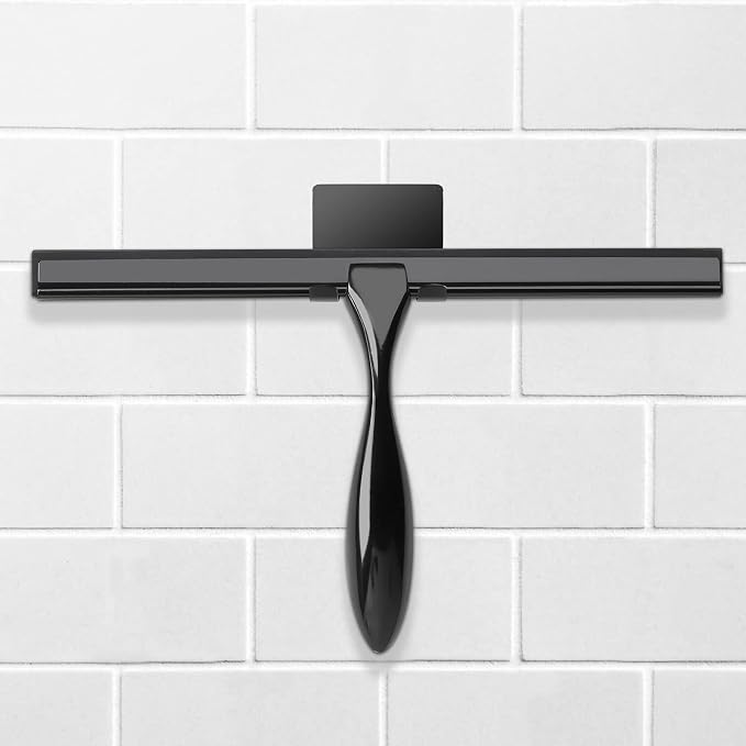 Simtive 12-Inch Shower Squeegee Set, Includes Shower Door Hook and Adhesive Hook - Image 5