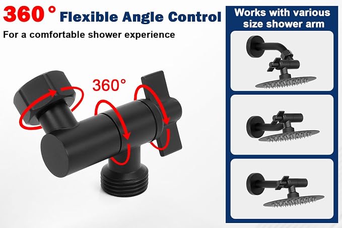 NearMoon Adjustable Shower Head Extension Adapter, SUS304 Stainless Steel - Image 6