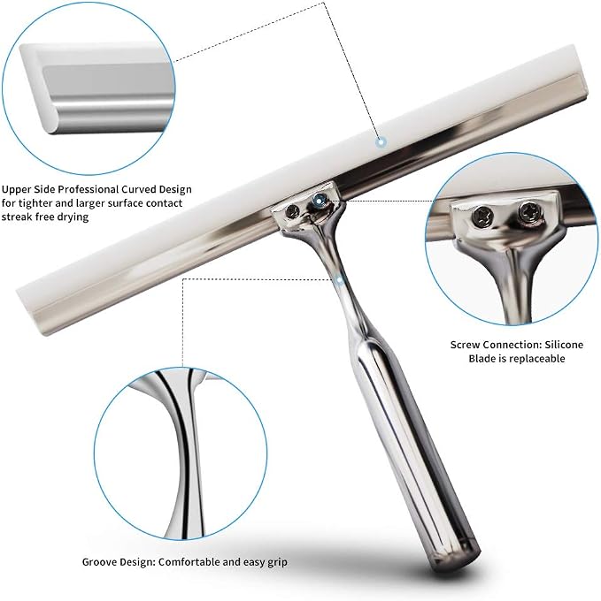 Shower Squeegees Stainless Steel - Image 4