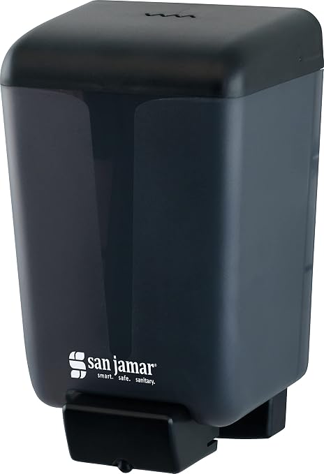 San Jamar Classic Plastic Manual Soap Dispenser, Hand Sanitizer Dispenser - Image 2
