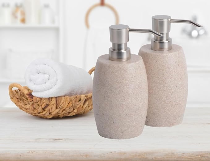 Sandstone Textured Resin Soap Dispenser - Image 7