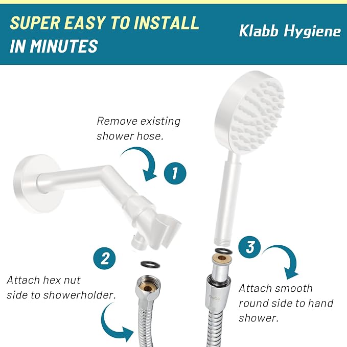 Klabb 79-Inch Extra Long Stainless Steel Shower Hose – Flexible, Durable - Image 5