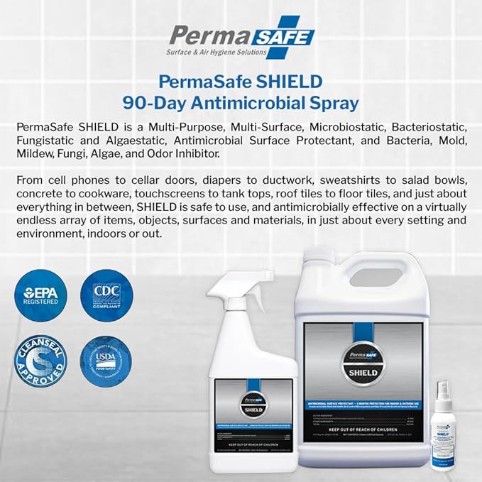PermaSafe SHIELD, 90-Day Antimicrobial Surface Protectant; Mold, Algae and Odor - Image 2