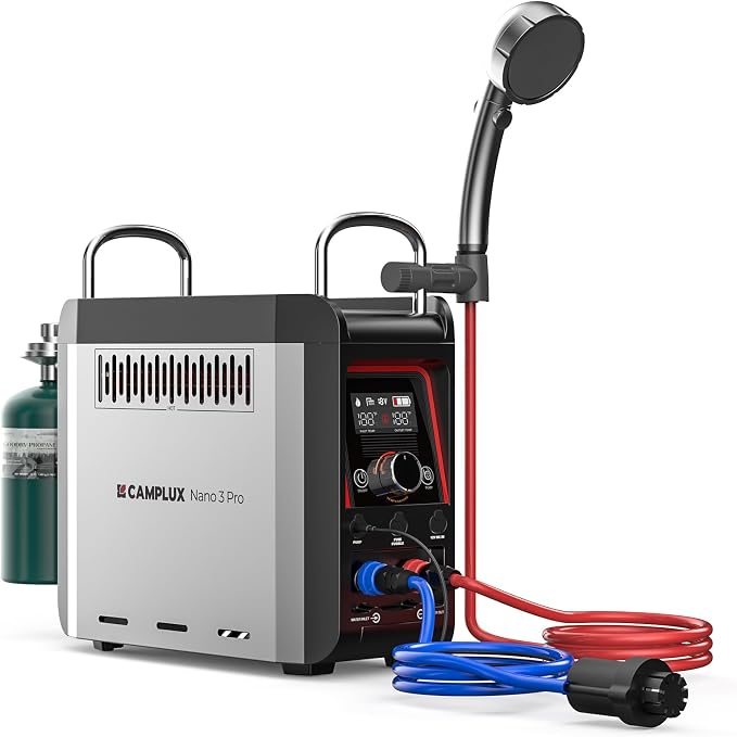 CAMPLUX Nano 3 Pro, Battery Powered Portable Water Heater, 1 lb On-Demand by CAMPLUX
