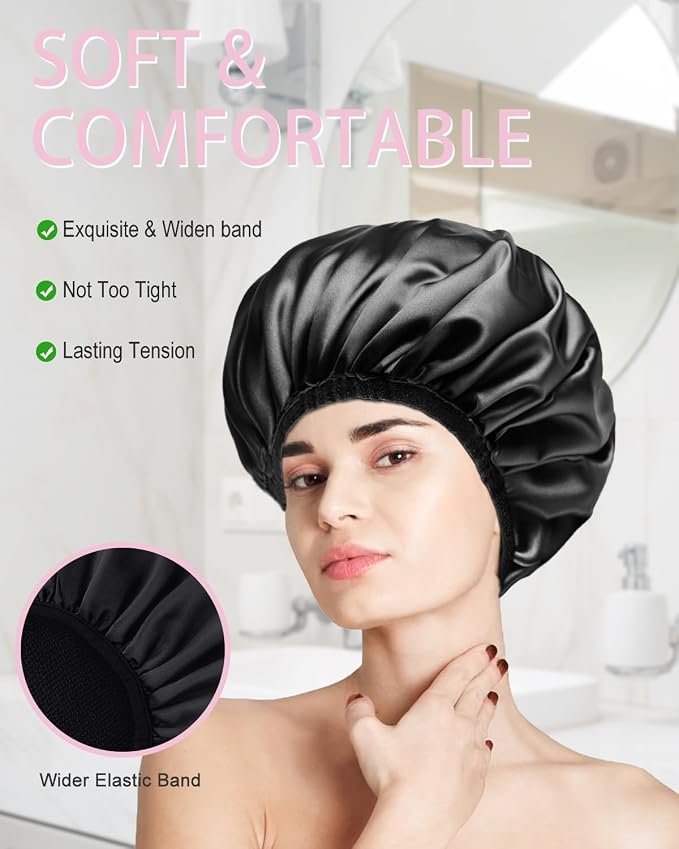 Aquior Shower Cap, Terry Lined Shower Cap - Image 6