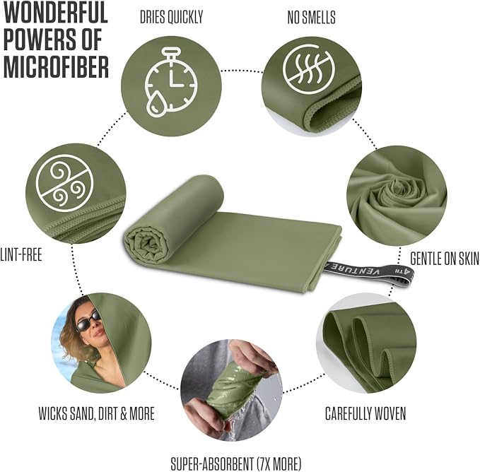 VENTURE 4TH Quick Dry Towel. Microfiber Travel Towel Ideal - Image 6